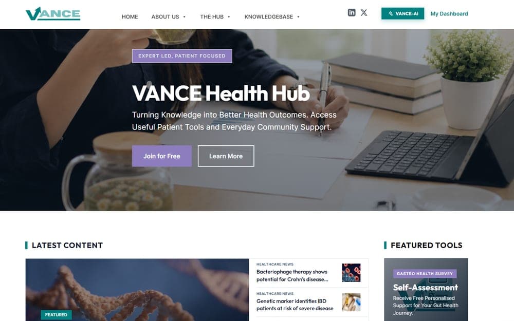 Vance Health Hub product screenshot